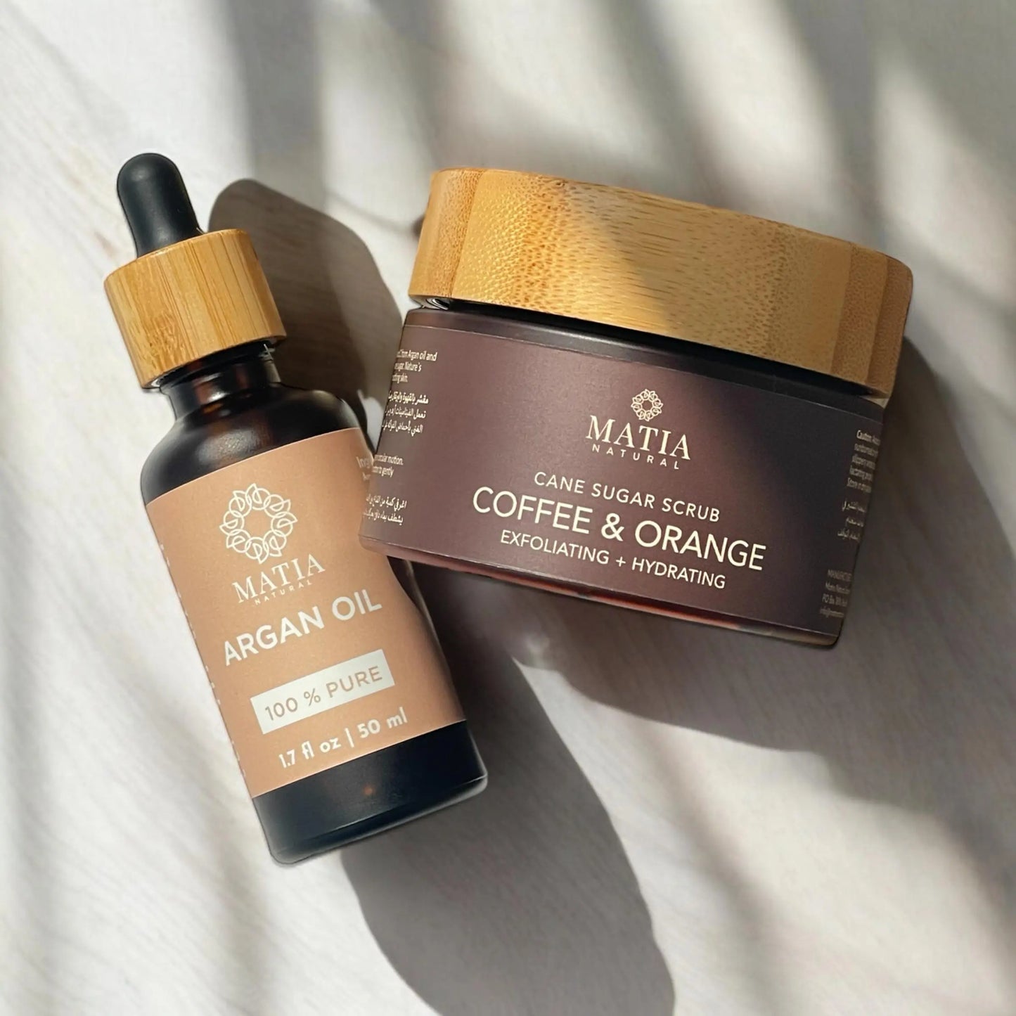 Coffee and Orange Scrub + Argan Oil Bundle matianatural